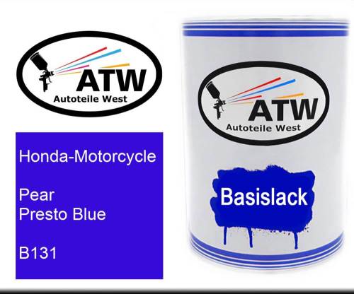 Honda-Motorcycle, Pear Presto Blue, B131: 500ml Lackdose, von ATW Autoteile West.